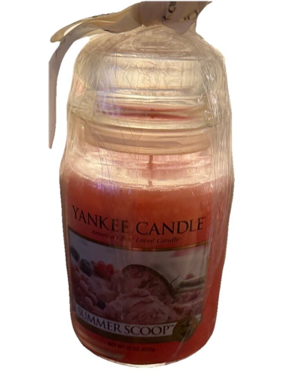 RARE! Yankee Candle SUMMER SCOOP Large 22oz Jar Candle HTF, Delicious Scent